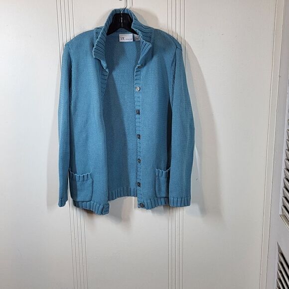 The TOG Shop Blue Cardigan Sweater - Picture 5 of 11